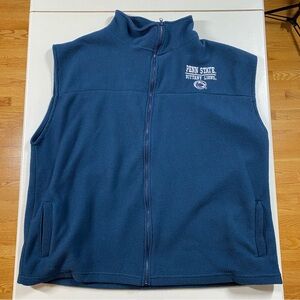 Penn State Nittany Lions Fleece Vest Navy Zip NCAA Fall Layer Men's XL Oversize